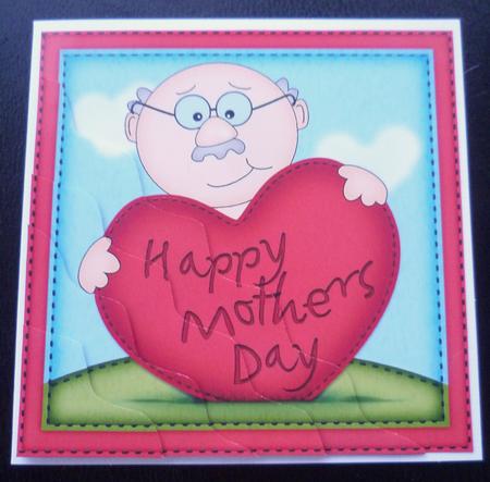 Old Man Bert's Mothers Day Heart Wavy Corner Side Stacker by Charlie Angel