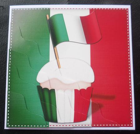 Flying the Flag Italy Cupcake Wavy Corner Side Stacker by Charlie Angel