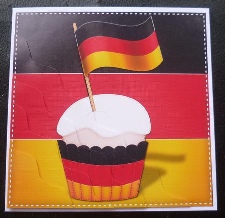 Flying the Flag Germany Cupcake Wavy Corner Side Stacker by Charlie Angel