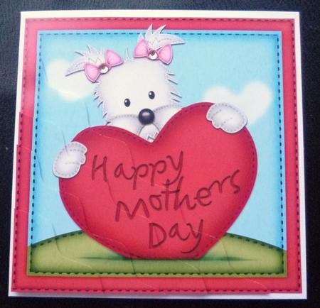 Jess Westie's Mothers Day Heart Wavy Corner Side Stacker by Charlie Angel