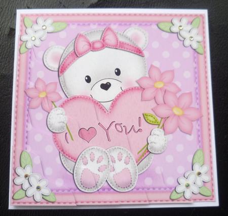 Teddy Tess's Heart Wavy Corner Side Stacker by Charlie Angel