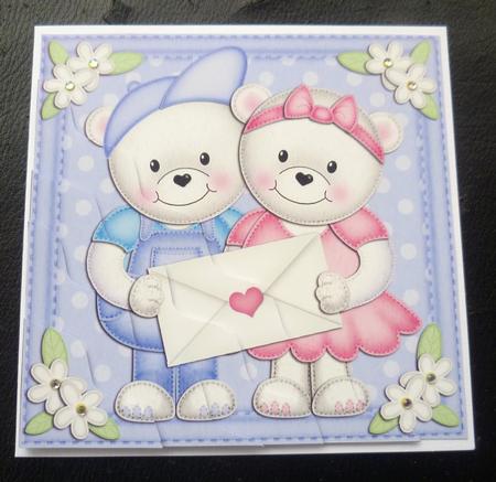 Teddies Love Letter Wavy Corner Side Stacker by Charlie Angel