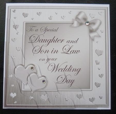 Daughter N Son in Law Wedding Day Wavy Corner Side Stacker by Charlie Angel