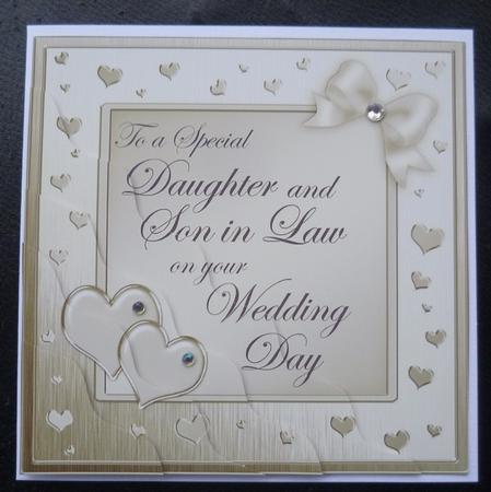 Daughter N Son in Law Wedding Day Wavy Corner Side Stacker by Charlie Angel