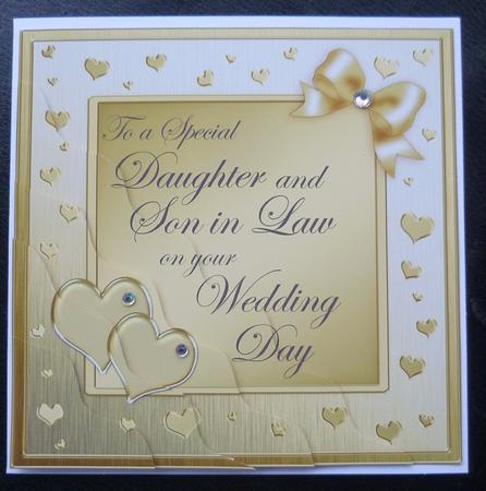 Daughter N Son in Law Wedding Day Wavy Corner Side Stacker by Charlie Angel