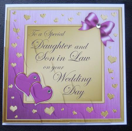 Daughter N Son in Law Wedding Day Wavy Corner Side Stacker by Charlie Angel