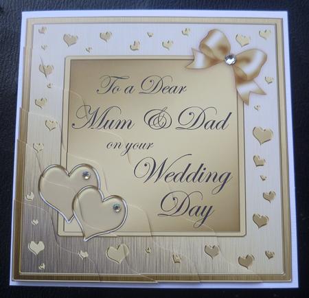 Mum and Dad Wedding Day Wavy Corner Side Stacker by Charlie Angel