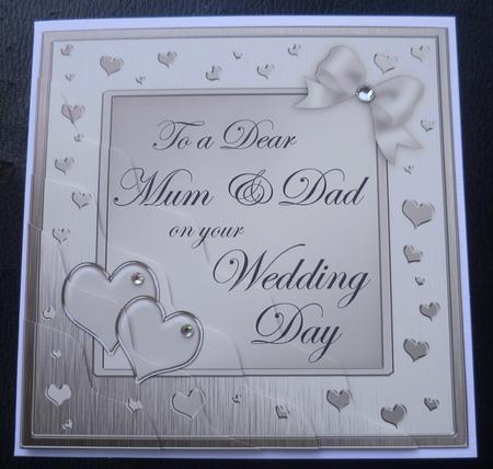 Mum and Dad Wedding Day Wavy Corner Side Stacker by Charlie Angel