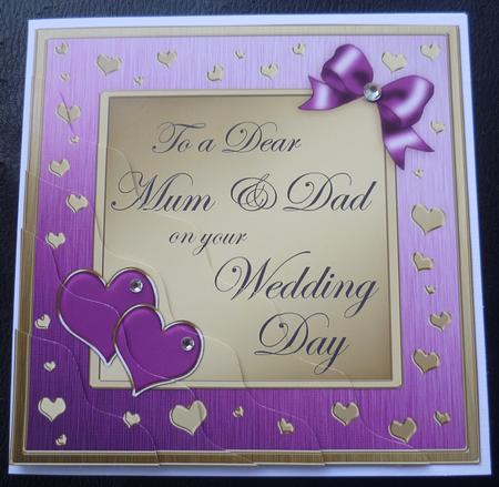 Mum and Dad Wedding Day Wavy Corner Side Stacker by Charlie Angel