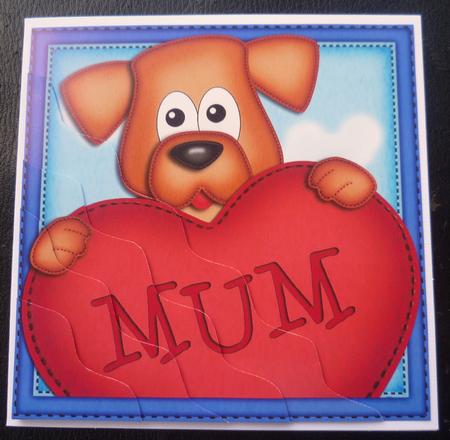Rusty Dog's Heart for Mum Wavy Corner Side Stacker by Charlie Angel
