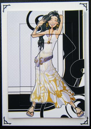 White and Gold Girl Inverted Pyramid. by Charlie Angel