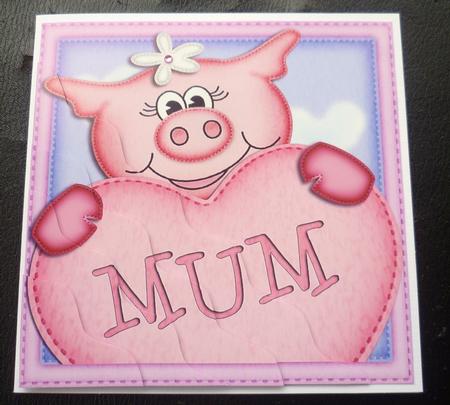 Zoe Piggy's Heart for Mum Wavy Corner Side Stacker by Charlie Angel