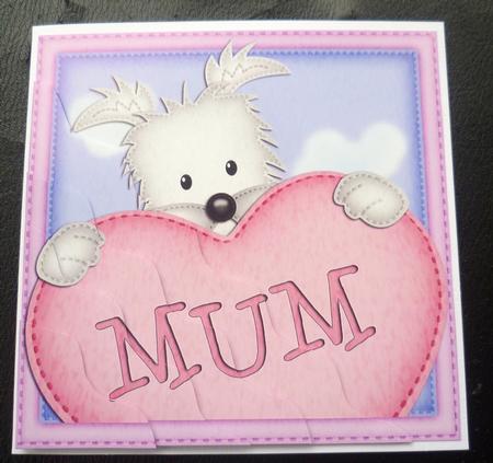 Westie Dog's Heart for Mum Wavy Corner Side Stacker by Charlie Angel
