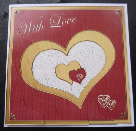 Elegant Hearts Quick Card Wavy Corner Side Stacker by Charlie Angel