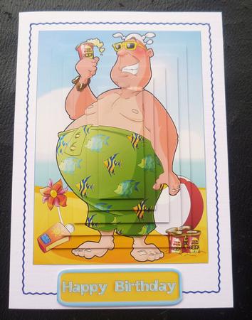 Beer and Beach Dude Pyramid by Charlie Angel