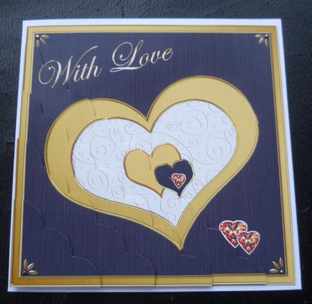 Elegant Hearts Scallop Corner Side Stacker Topper by Charlie Angel