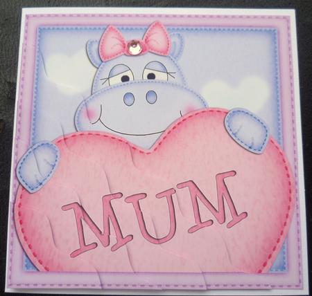 Hilda Hippo's Heart for Mum Wavy Corner Side Stacker by Charlie Angel