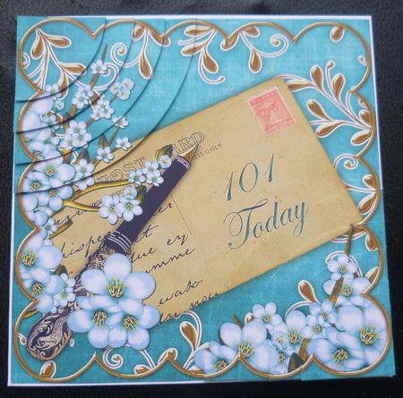 Blue Blossom 101 Today 6in Duo Corner Stacker by Charlie Angel