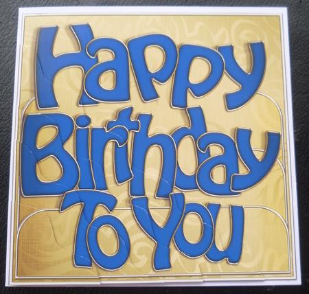 Happy Birthday Wavy Corner Side Stacker Topper by Charlie Angel