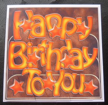Happy Birthday Stars Wavy Corner Side Stacker Topper by Charlie Angel