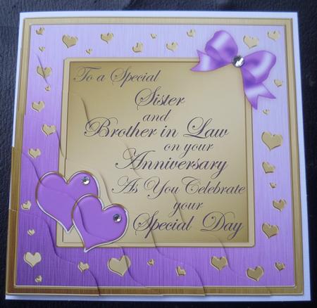 Sister N Brother in Law Anniversary Wavy Corner Side Stacker by Charlie Angel