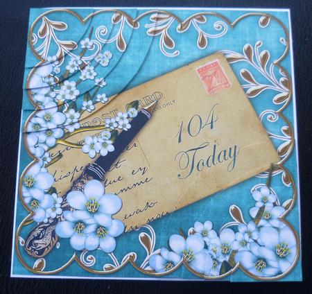 Blue Blossom 104 Today 6in Duo Corner Stacker by Charlie Angel