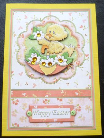 Easter Chick & Daisies Topper & Decoupage by Charlie Angel