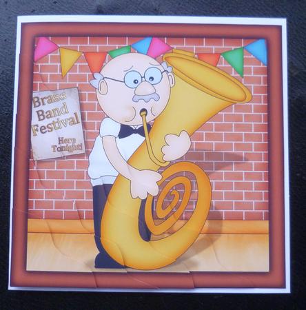 Bert's Tuba Wavy Corner Side Stacker Topper by Charlie Angel