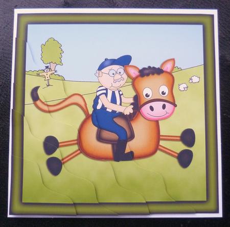 Bert's Horse Wavy Corner Side Stacker Topper by Charlie Angel