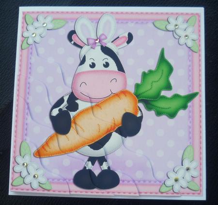 Milly Moo Cow's Bunny Ears Wavy Corner Side Stacker Topper by Charlie Angel