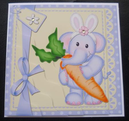 Lola Elephant's Bunny Ears Wavy Corner Side Stacker Topper by Charlie Angel