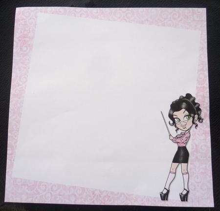 Sexy Teacher -  Birthday/good Luck 8x8 Insert by Charlie Angel