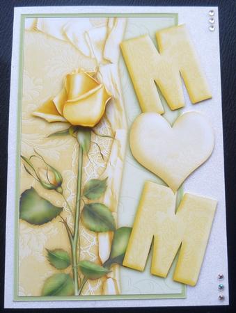 Mum & Lemon Rose Over the Side Card by Charlie Angel