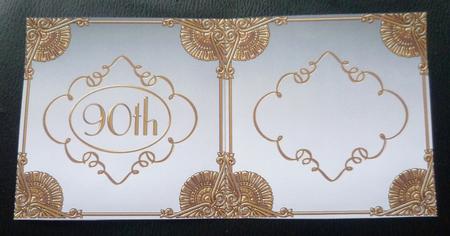 Burlesque Perfume 90th Birthday 5in Matching Card Insert by Charlie Angel