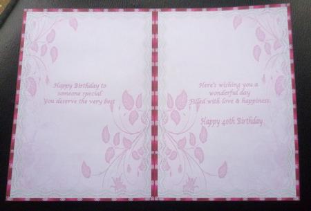 Lacy 40th Birthday Insert by Charlie Angel