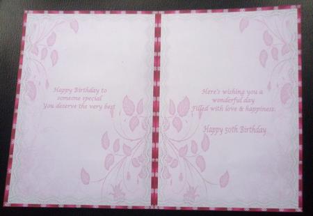 Lacy 50th Birthday Insert by Charlie Angel