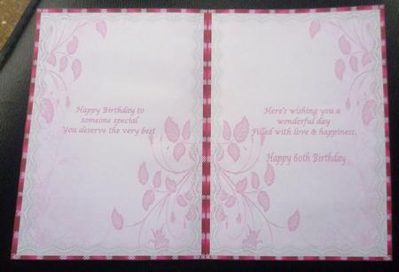 Lacy 60th Birthday Insert by Charlie Angel
