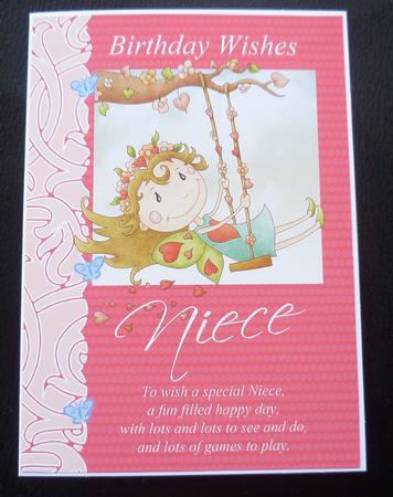 Niece Fairy Birthday Card Front with Elements by Charlie Angel