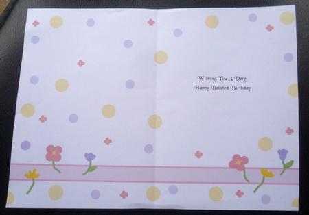 Doodle Flowers Wishing You a Very Happy Belated Birthday A5 by Charlie Angel