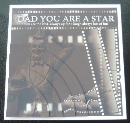 Film Strip Father's Day Greeting Card Front by Charlie Angel
