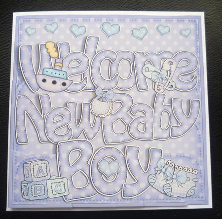 New Baby Boy Wavy Corner Side Stacker Topper by Charlie Angel