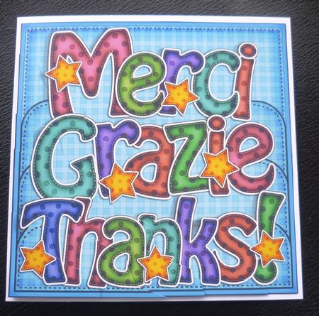 Thank You Wavy Corner Side Stacker Topper by Charlie Angel