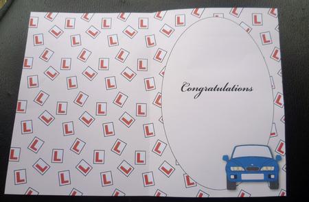 New Driver Insert Congratulations (blue) by Charlie Angel