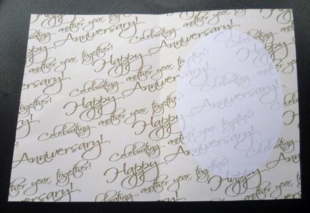 Cream with Gold Text Anniversary Insert by Charlie Angel