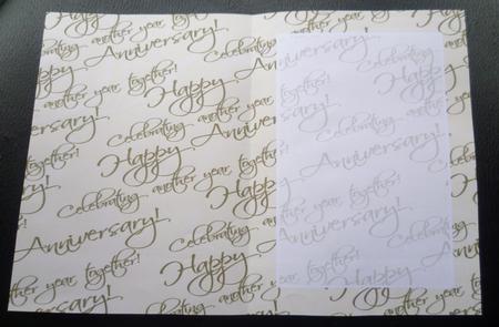 Cream with Gold Text Anniversary Insert 2 by Charlie Angel