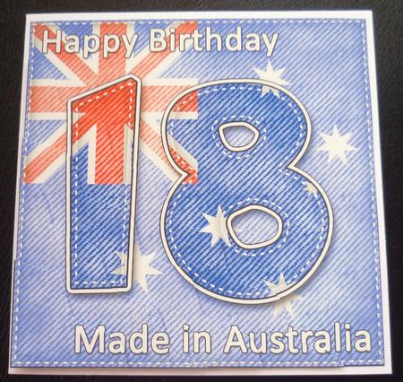 Flying the Flag Aus 18th Birthday Wavy Corner Side Stacker by Charlie Angel