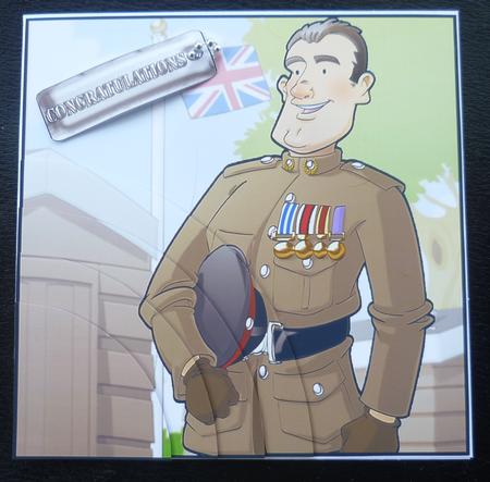 Passing Out Parade Army Dude 8x8 Quick Card by Charlie Angel