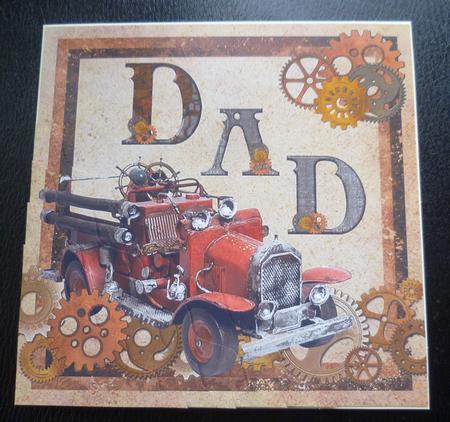 Steampunk Vintage Fire Engine Corner Stacker for Dad by Charlie Angel
