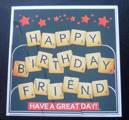 Birthday Friend Wavy Corner Side Stacker Topper by Charlie Angel