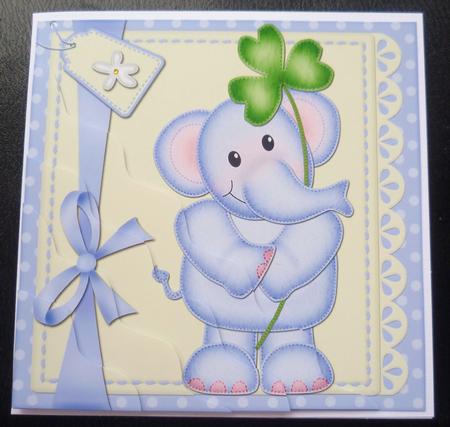 Lola Elephant's Good Luck Clover Wavy Corner Side Stacker by Charlie Angel